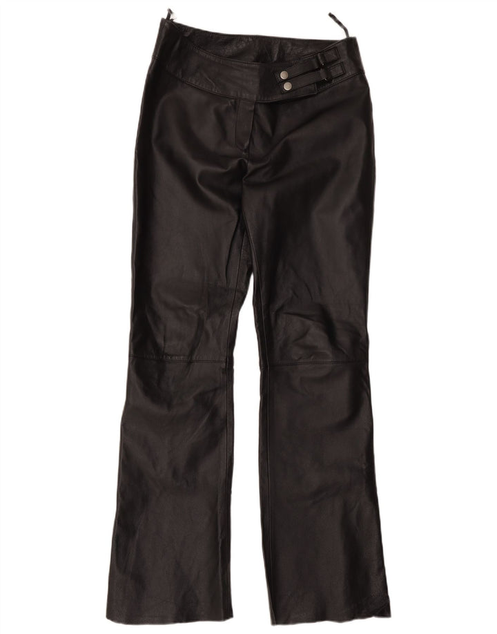 Yuppie Damen Bootcut-Lederhose EU 40 Medium W32 L30 Schwarz