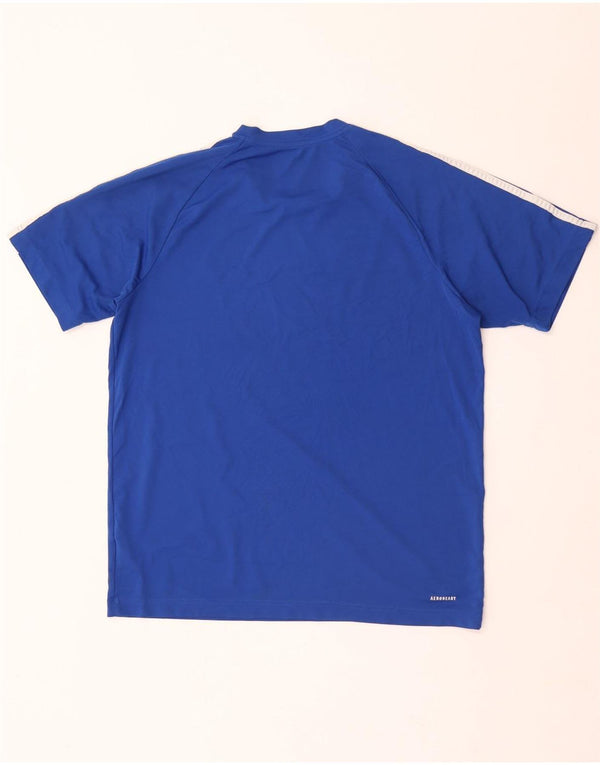 Adidas Herren Aeroready T-Shirt Top Large Blau Polyester