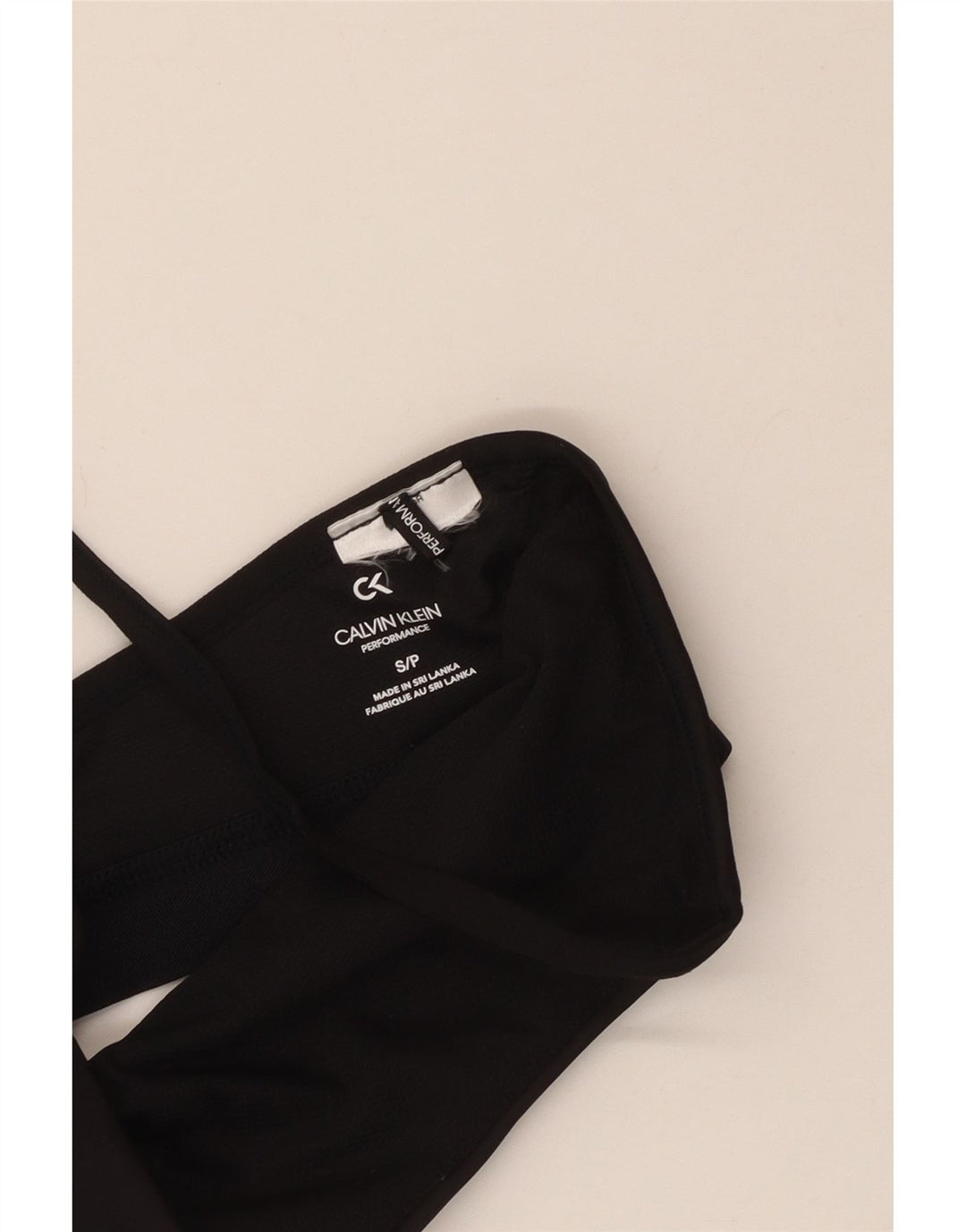 CALVIN KLEIN Damen Grafik-Sport-BH-Oberteil UK 8 Small Schwarz