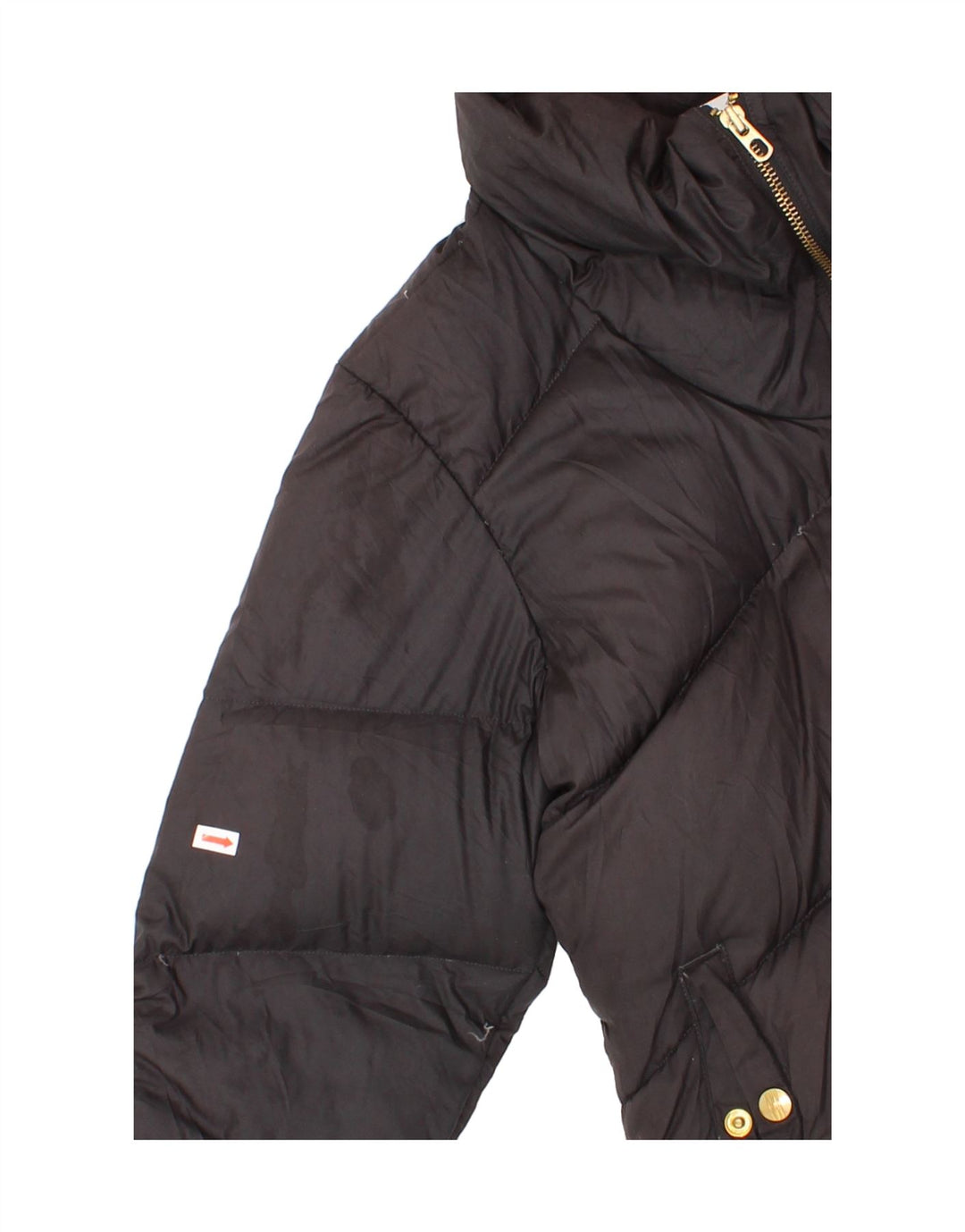 ADIDAS Womens Padded Jacket UK 12 Medium  Black Vintage Adidas and Second-Hand Adidas from Messina Hembry 