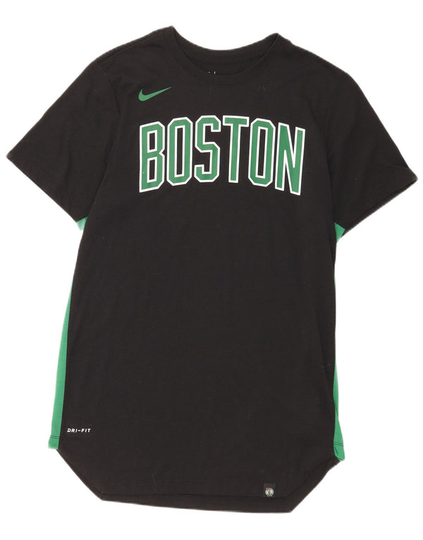 Nike Herren Boston Celtics Grafik-T-Shirt aus mittelschwarzem Polyester