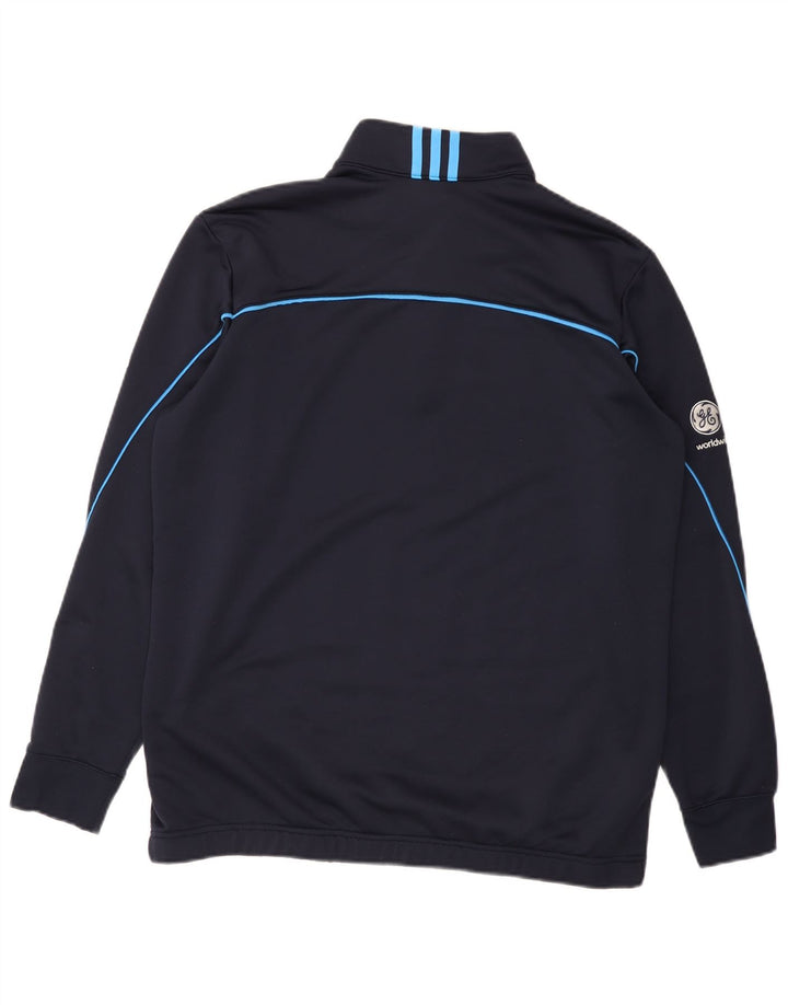Adidas Herren Climalite Zip Neck Sweatshirt Pullover Large Marineblau Polyester