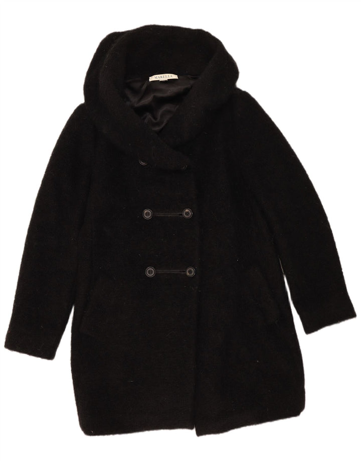 Marella Damenmantel UK 16 Large Schwarz Mohair