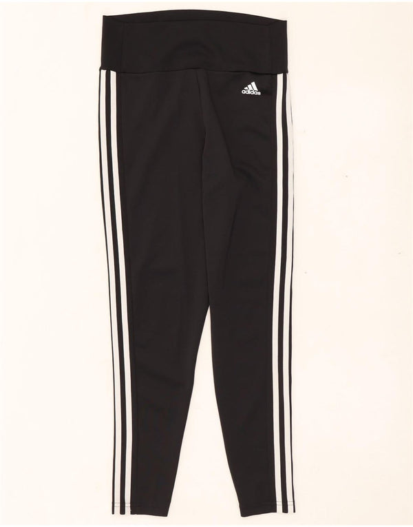 Adidas Damen Aeroready Leggings UK 12/14 Medium Schwarz