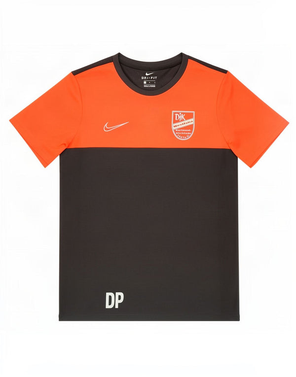 Nike Herren Dri Fit Grafik-T-Shirt-Oberteil, großes graues Farbblock-Polyester