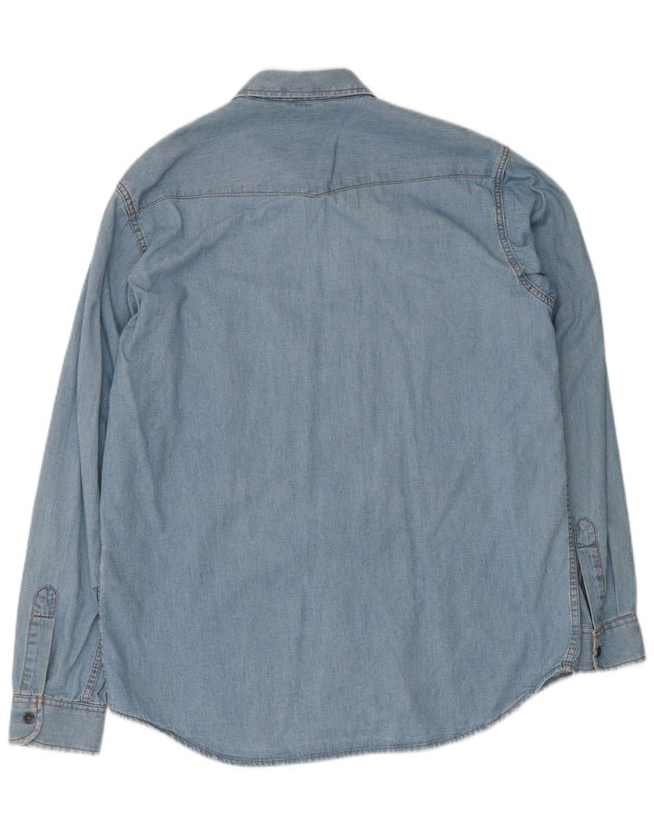 Carrera Herren-Jeanshemd, große blaue Baumwolle