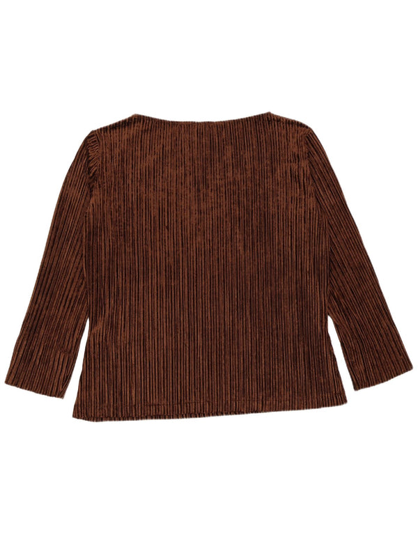 Byblos Damen Übergroßes Top Langarm UK 16 Large Braun Polyester