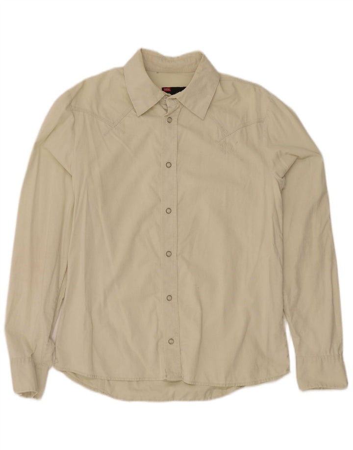 Diesel Herren Cordhemd Große Beige Baumwolle