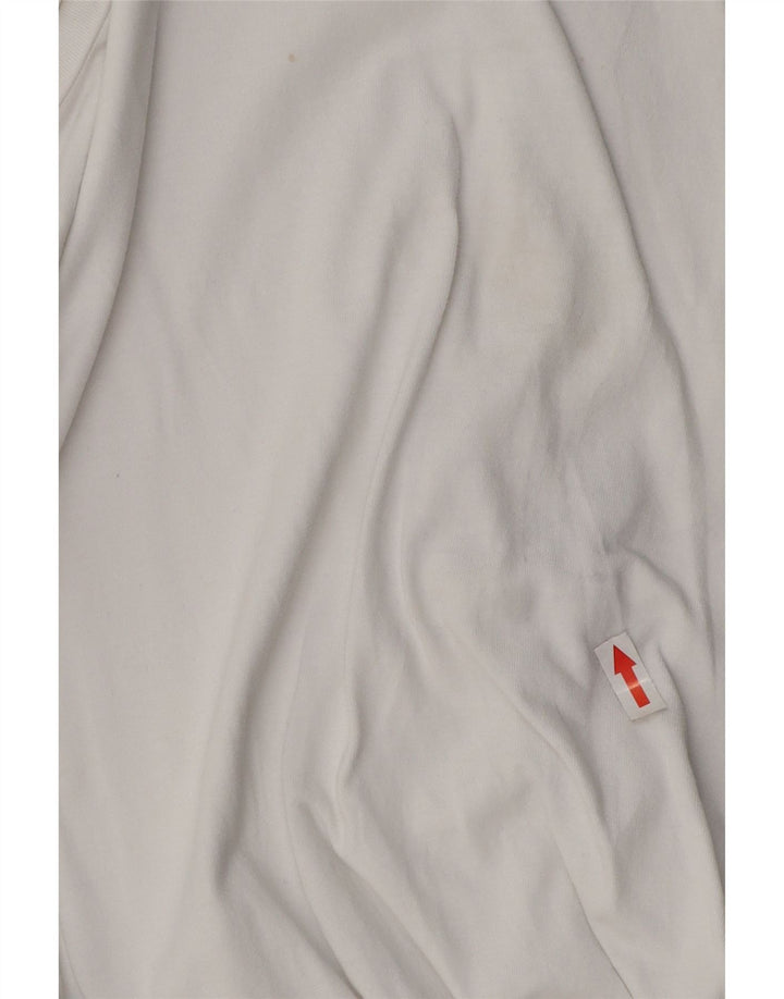 Zara Damen Übergroßes T-Shirt Top UK 10 Small Weiß