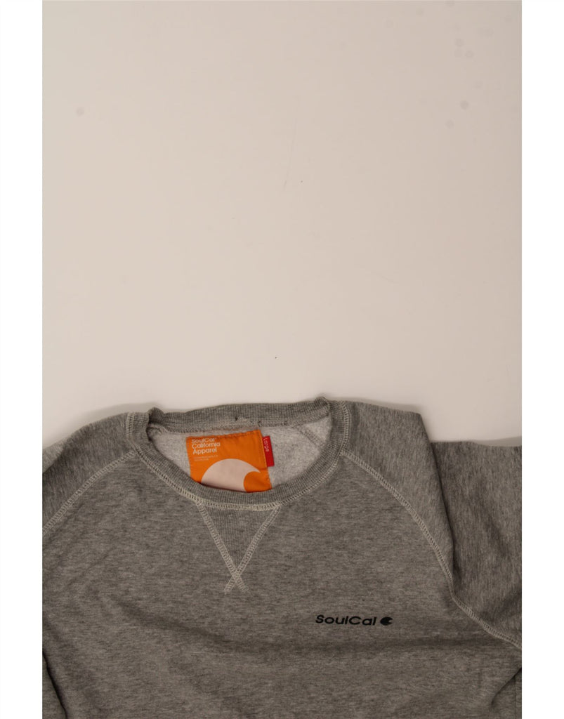 SOUL CAL Mens Sweatshirt Jumper Large Grey Cotton Vintage Soul Cal and Second-Hand Soul Cal from Messina Hembry 