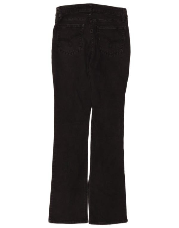 Lee Damen Riders Mid Rise Bootcut Jeans US 10 Large W31 L31 Schwarze Baumwolle