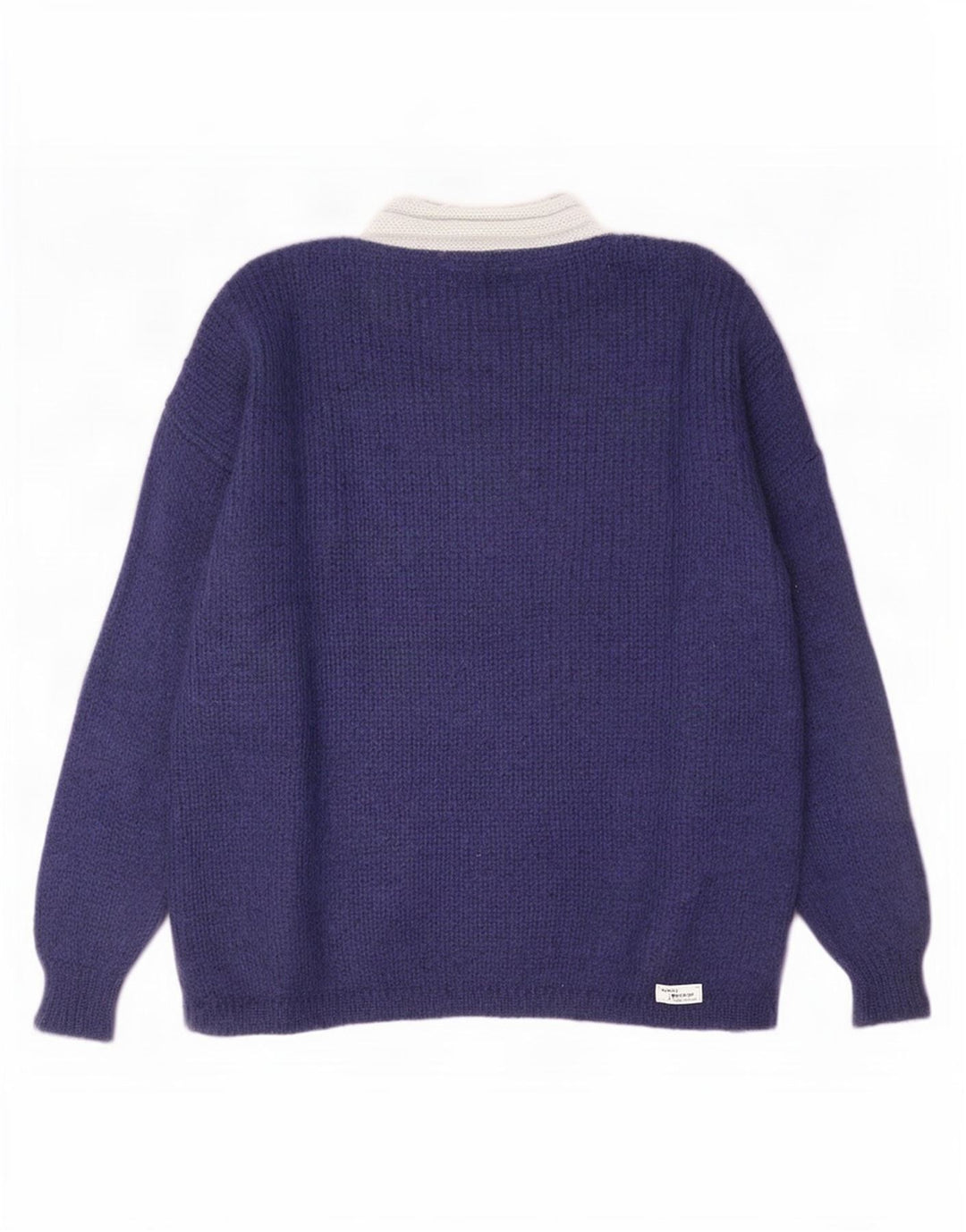 Vintage Damen Rollkragenpullover IT 44 Medium Navy Blue