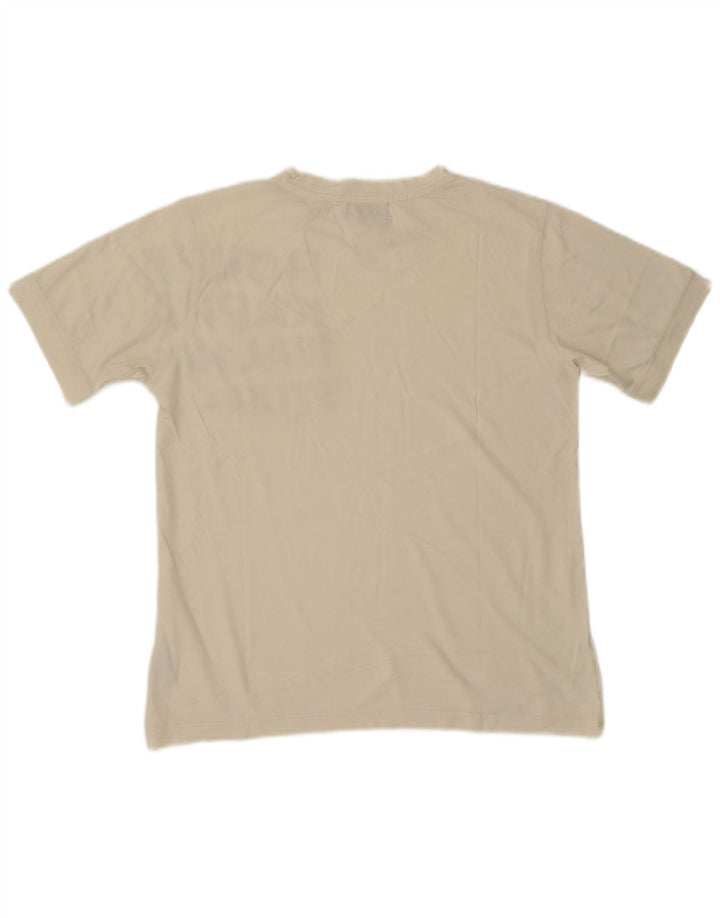 Kappa Herren-T-Shirt mit Grafik, mittelgroß, aus weißer Baumwolle