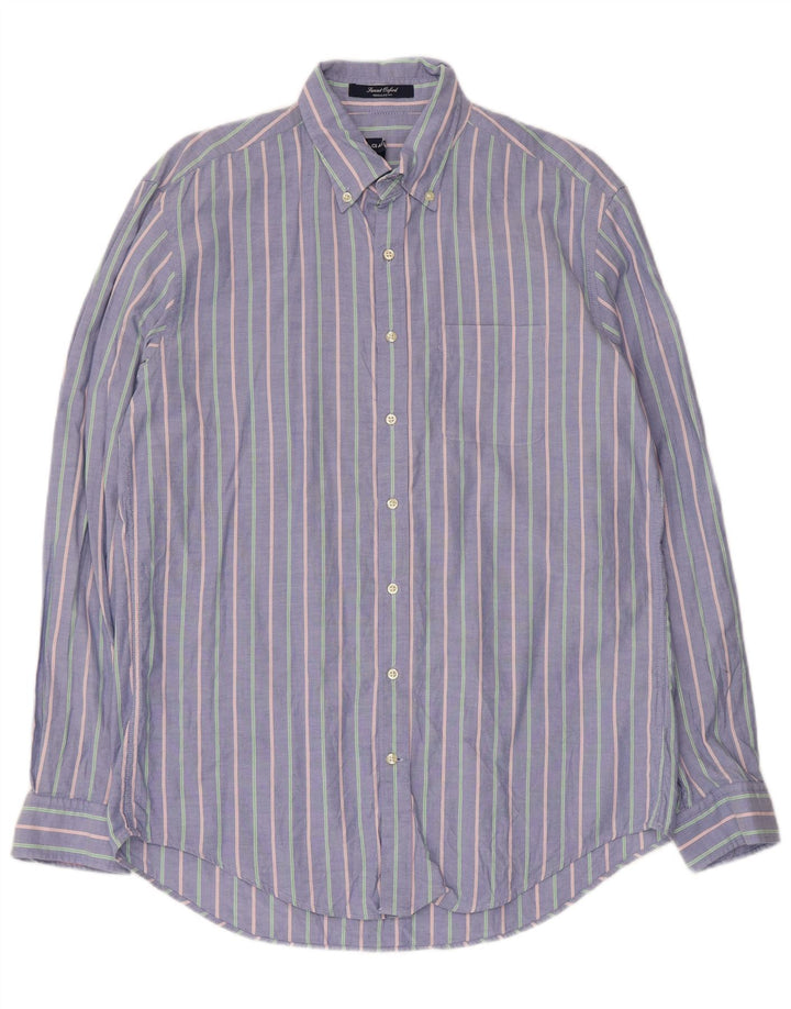 Gant Herren-Hemd mit normaler Passform, groß, blau gestreift, Baumwolle