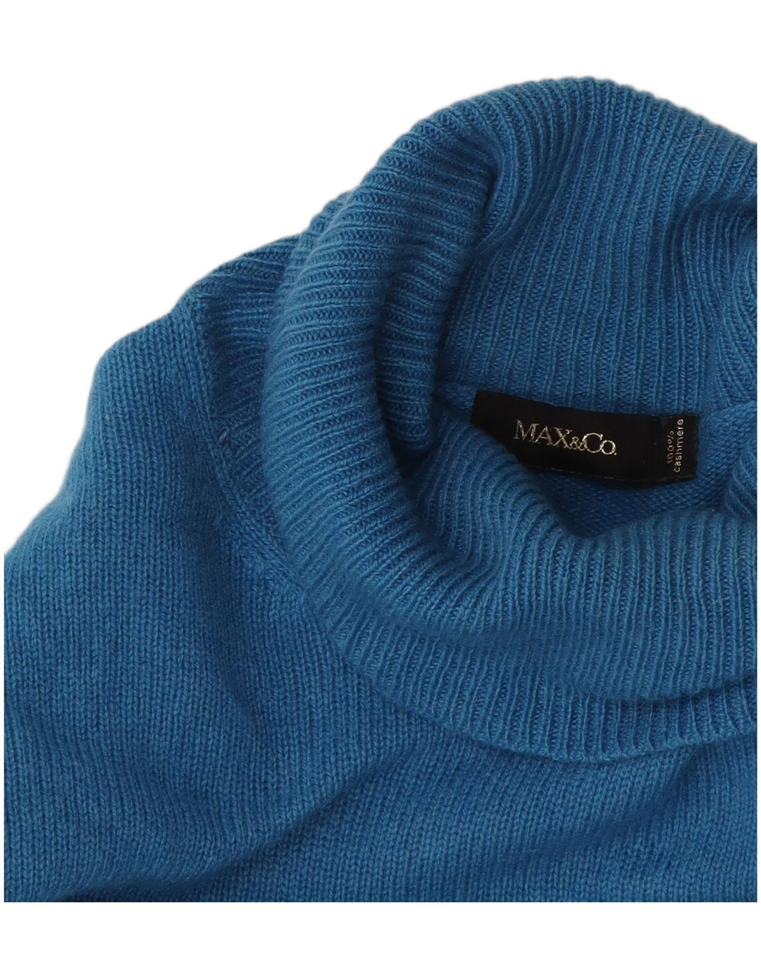 Max & Co. Rollkragenpullover für Damen UK 12 Mittelblauer Kaschmir