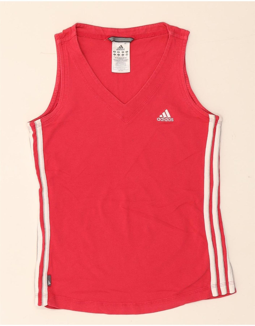 Adidas Damen Weste Top UK 10 Small Rote Baumwolle