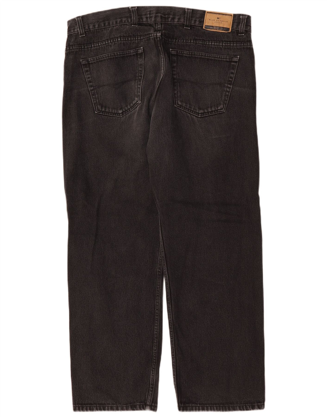 Marks & Spencer Herren Blue Harbor Straight Jeans W40 L29 Schwarze Baumwolle