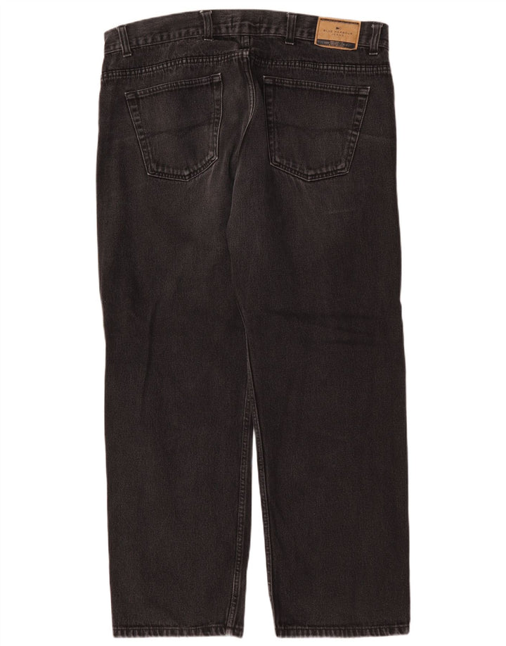 Marks & Spencer Herren Blue Harbor Straight Jeans W40 L29 Schwarze Baumwolle