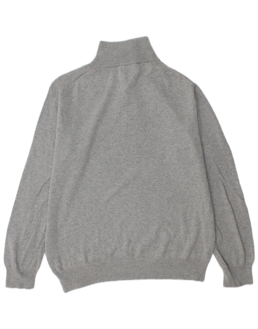 GANT Herren-Pullover mit Knopfkragen, groß, graue Baumwolle