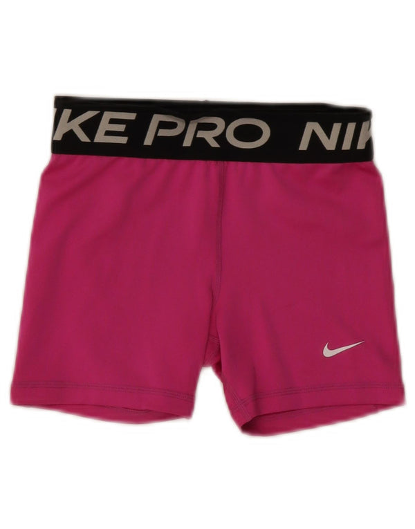 Nike Mädchen Dri Fit Graphic Sport Shorts 10–11 Jahre Mittelrosa Farbblock