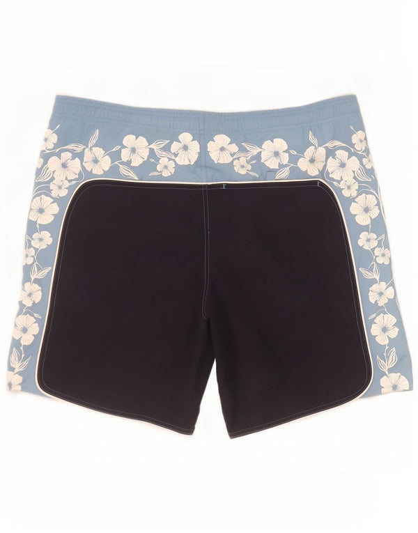 Marks & Spencer Herren-Badeshorts aus Polyester in mittlerem Marineblau mit Blumenmuster