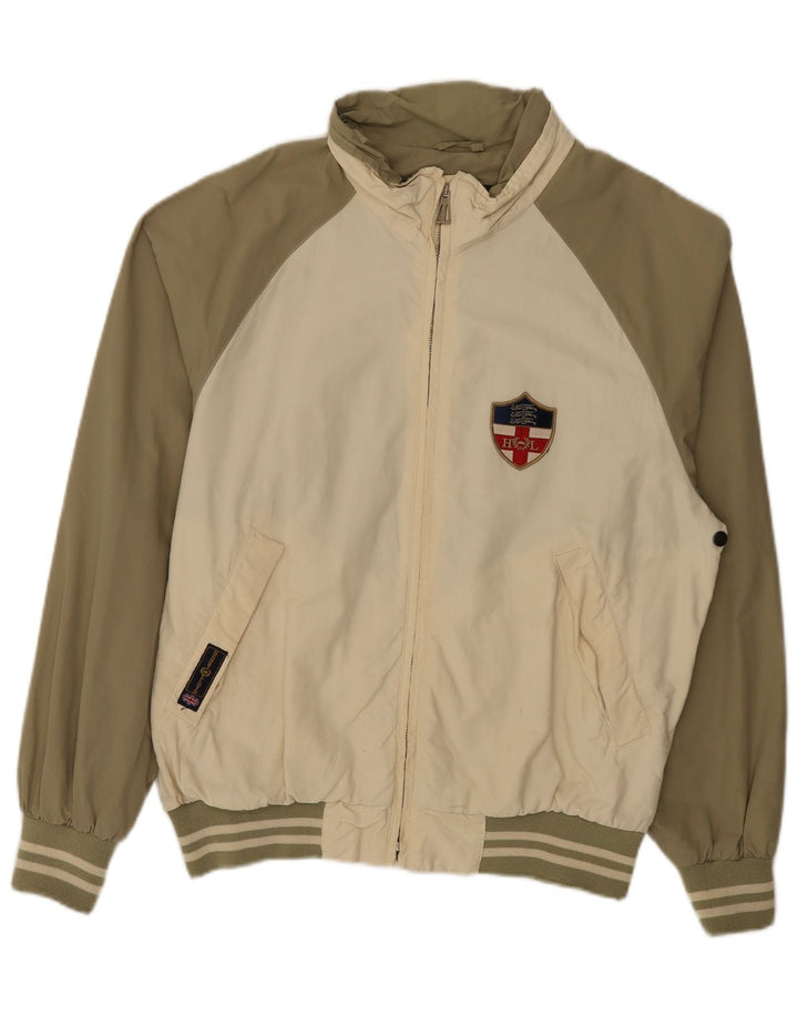 Henri Lloyd Herren Bomberjacke UK 40 Large Khaki Colourblock