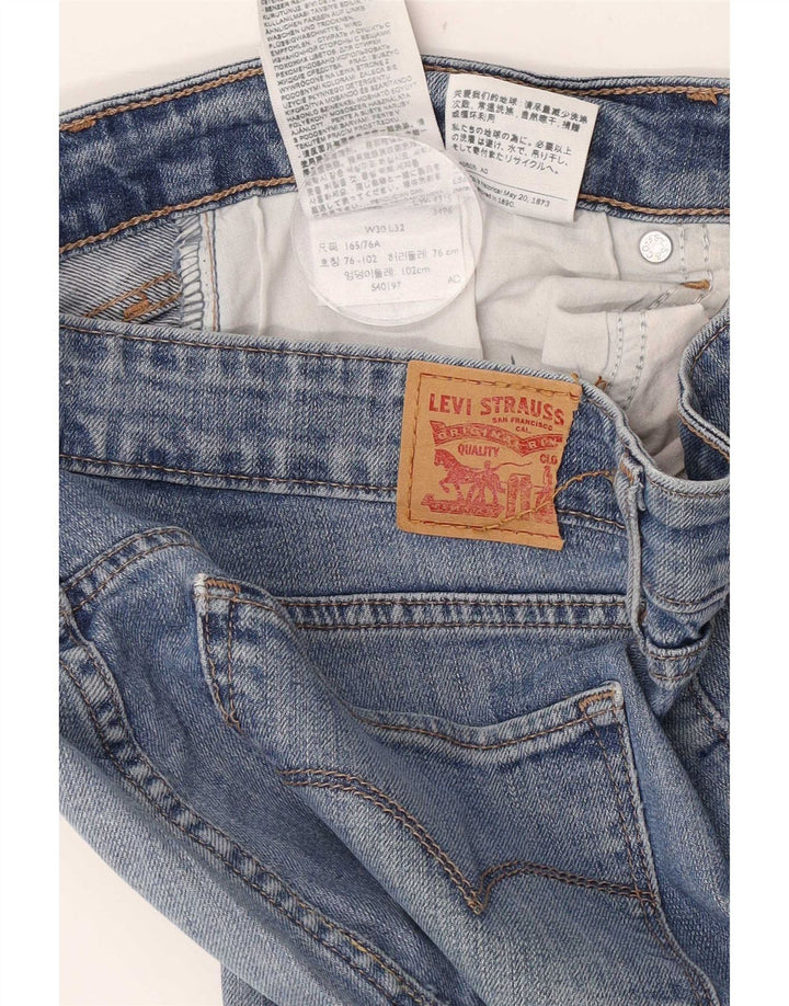 Levi's Damen 711 Midi-Jeansrock W30 mittelblaue Baumwolle