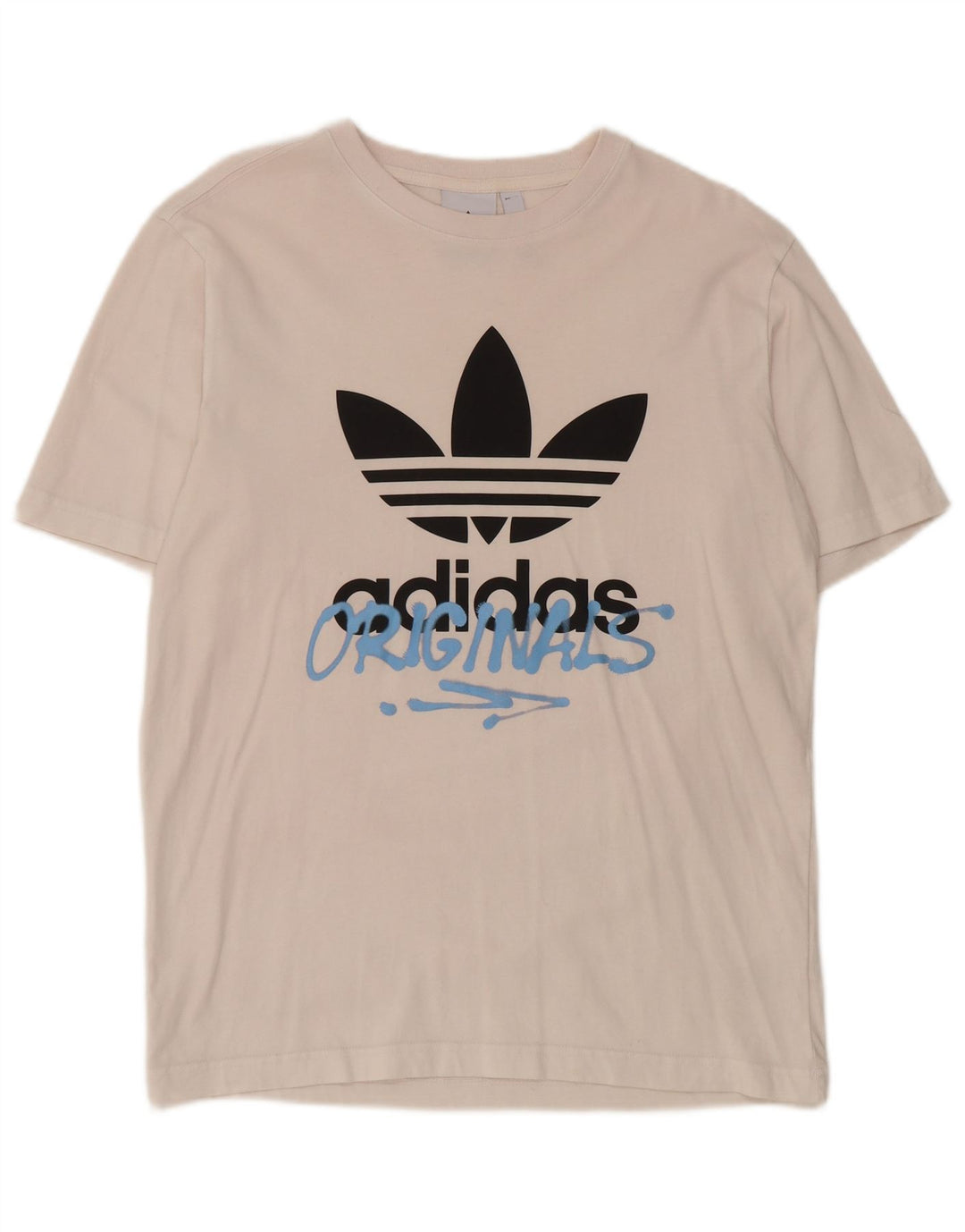 Adidas Herren Grafik T-Shirt Top Small Weiß Baumwolle