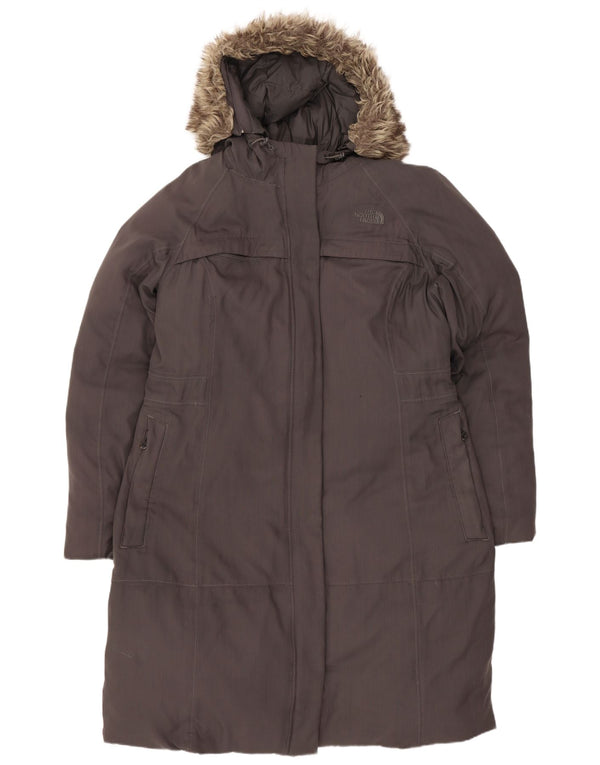 The North Face Womens Hooded Padded Coat UK 16 Large Grey Nylon