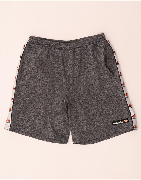 Ellesse Herren-Sportshorts mit Grafik, mittelgrau meliertes Polyester
