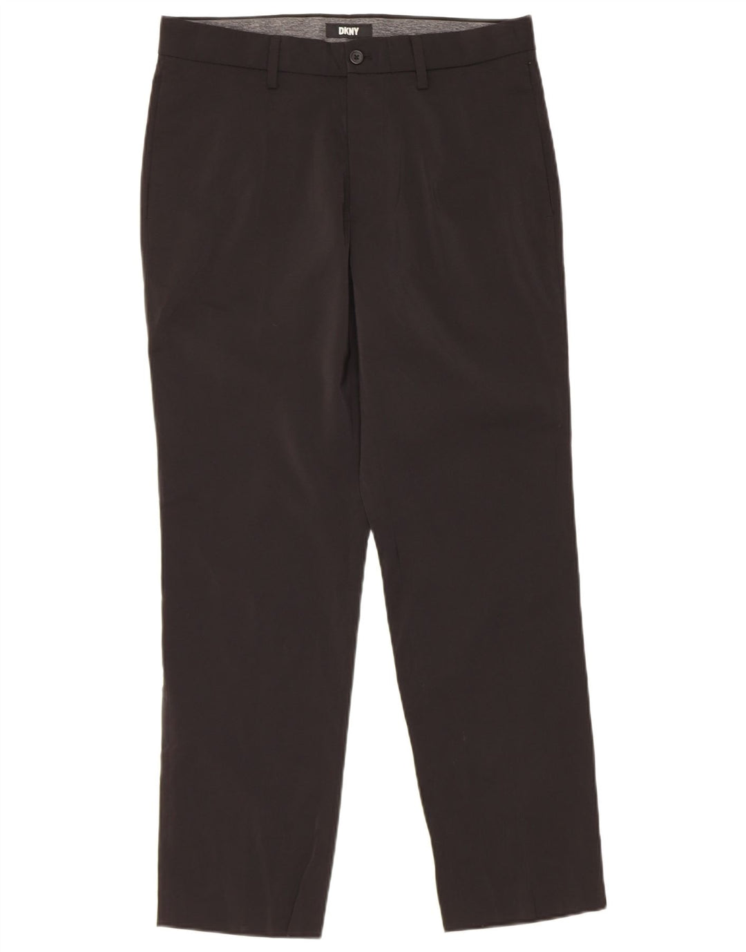 DKNY Womens Slim Chino Trousers W30 L29 Black Polyester