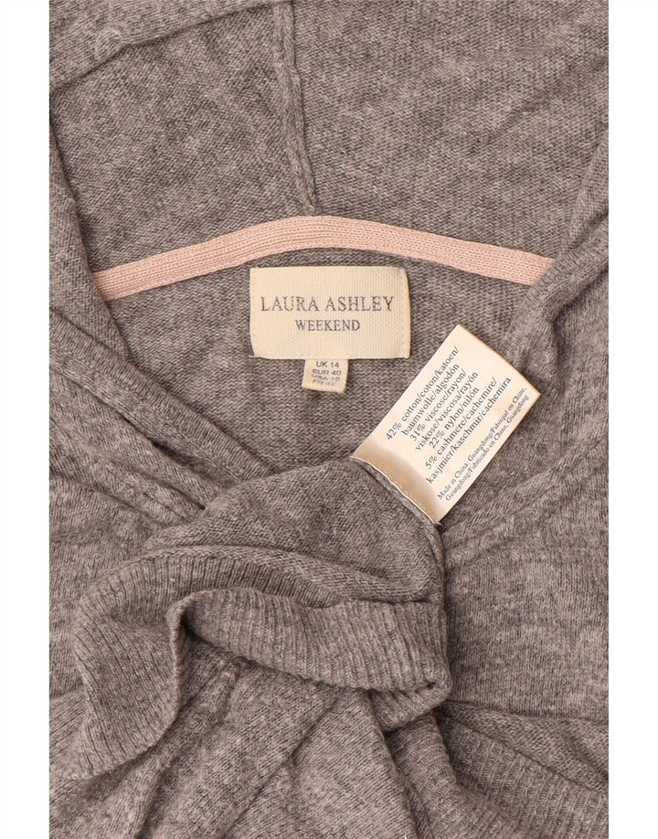 LAURA ASHLEY Damen-Wochenend-Cardigan mit Kapuze, UK 14, Größe L, Grau