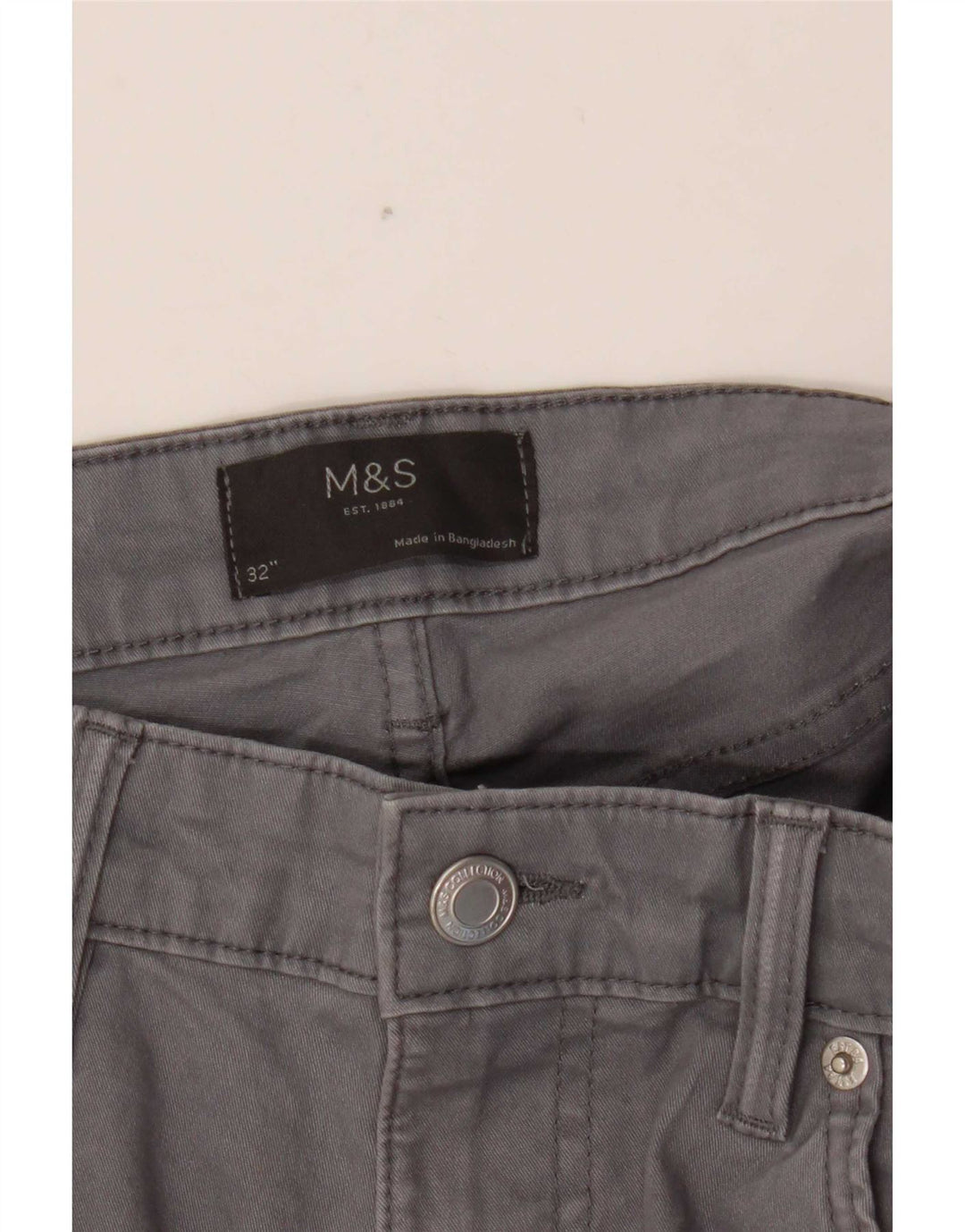 Marks & Spencer Herren-Freizeitshorts W32 mittelgraue Baumwolle