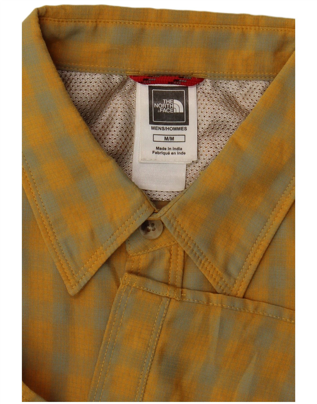 The North Face Herren Kurzarmhemd Mittelgelb kariert Modal