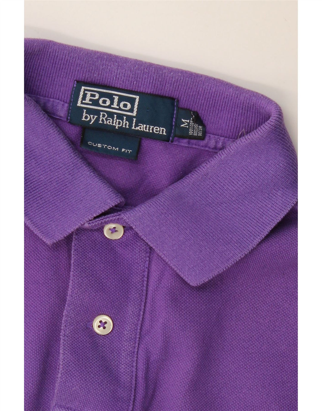 POLO RALPH LAUREN Herren-Poloshirt mit individueller Passform, mittelviolette Baumwolle