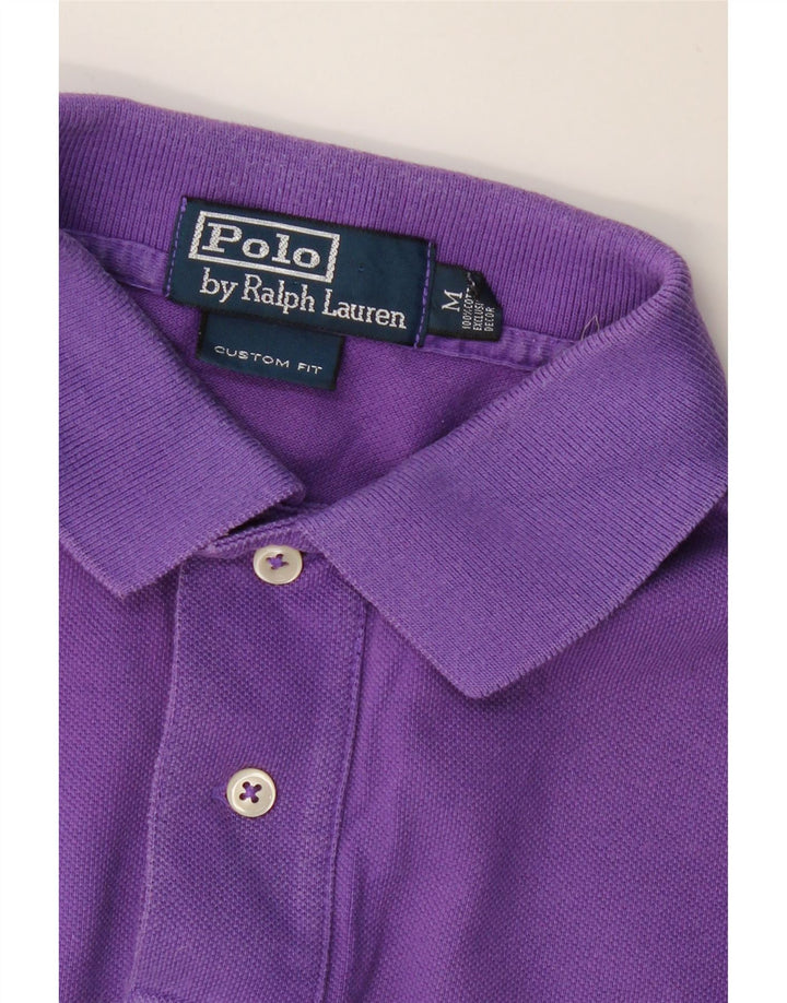 POLO RALPH LAUREN Herren-Poloshirt mit individueller Passform, mittelviolette Baumwolle