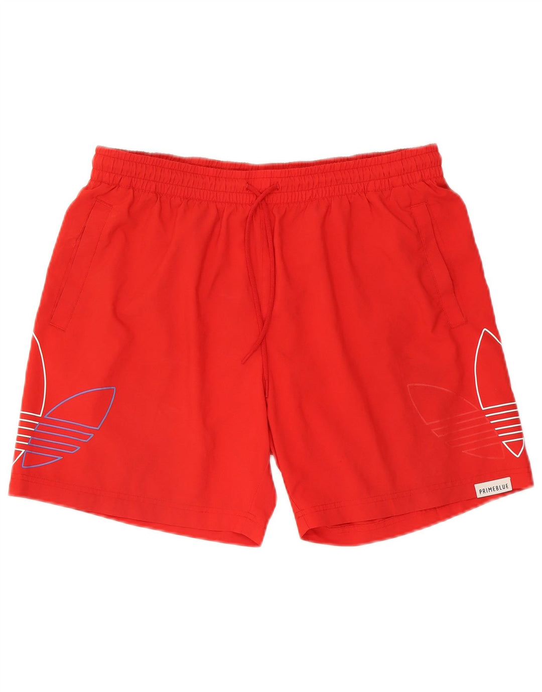 Adidas Herren Prime Blue Graphic Graphic Sportshorts, großes rotes Polyester