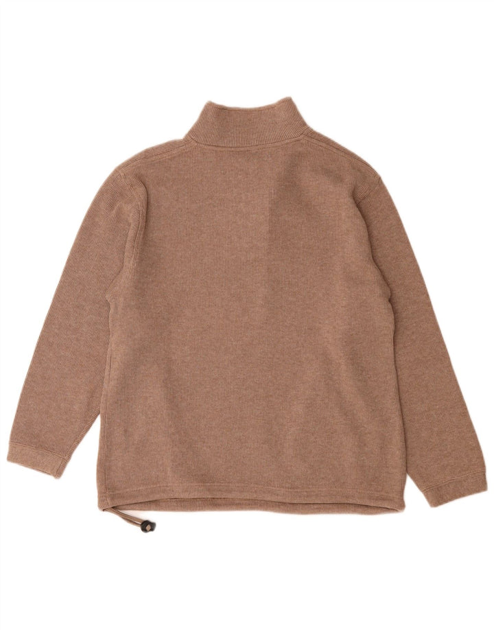 Champion Damen-Sweatshirt mit Reißverschluss am Hals, UK 14, mittelbraune Baumwolle