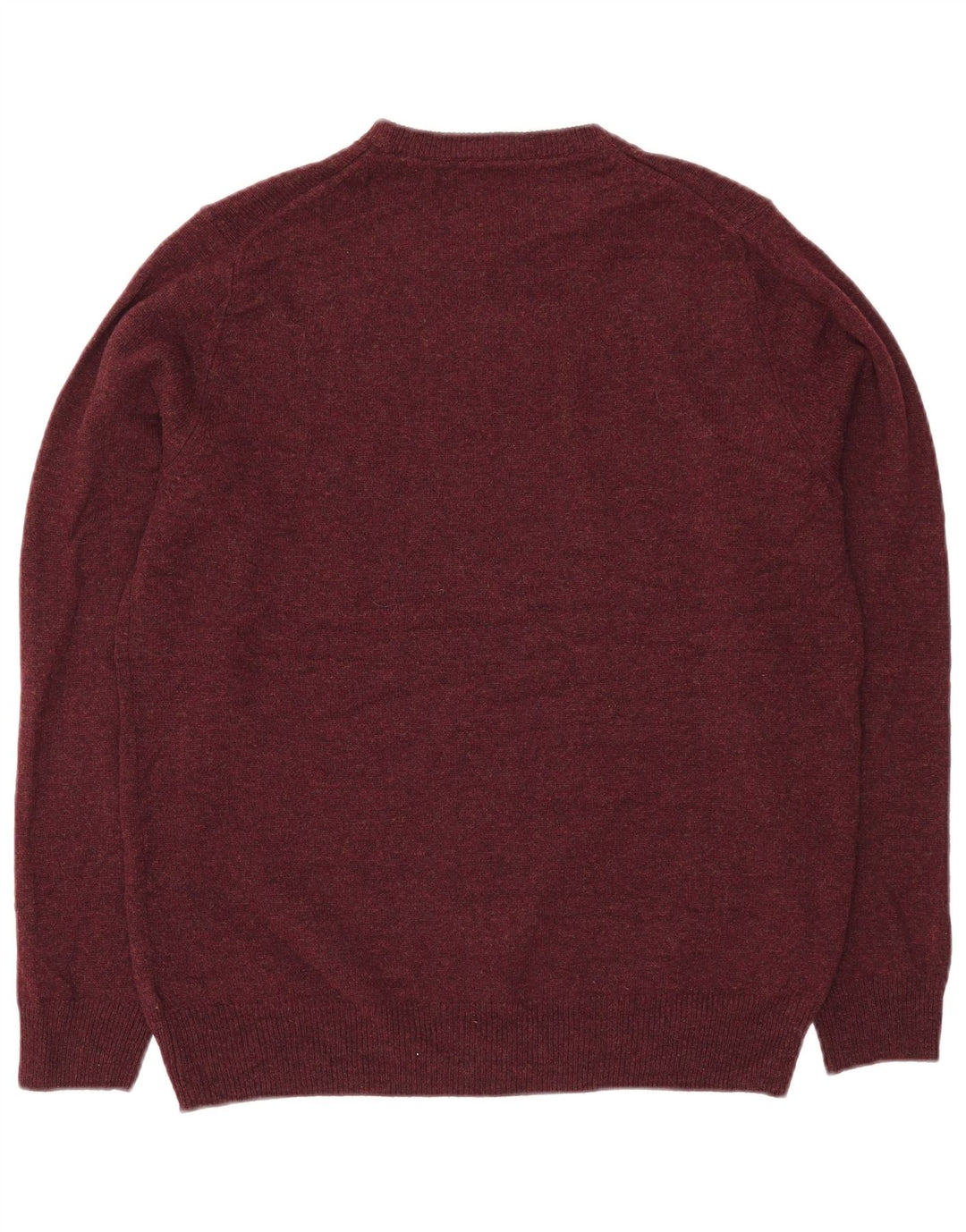 Marks & Spencer Herren-Pullover mit Rundhalsausschnitt, groß, burgunderrote Wolle