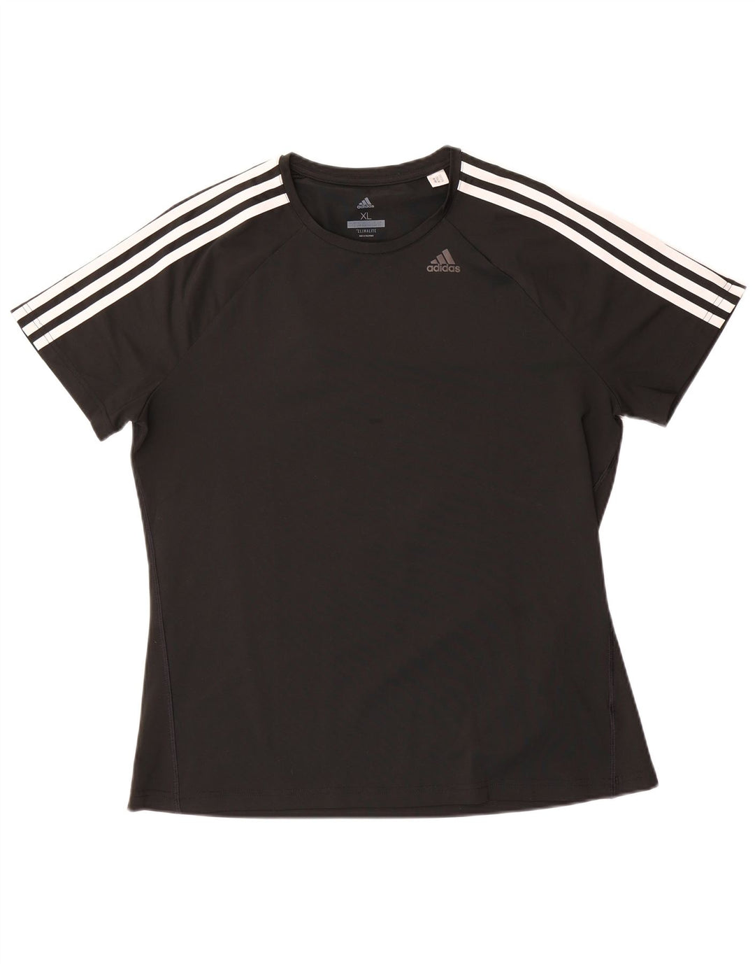 ADIDAS Damen Climalite T-Shirt Top UK 20/22 XL Schwarz Polyester