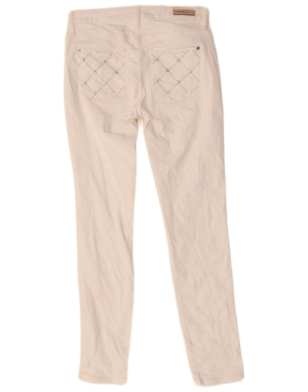 Guess Damen Sexy Curve Skinny Jeans W28 L28 Weiße geometrische Baumwolle