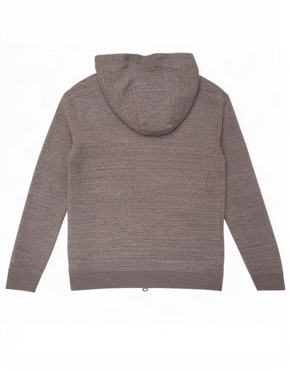 Jack Wills Herren-Kapuzenpullover mit Reißverschluss, mittelgrau gesprenkelte Baumwolle