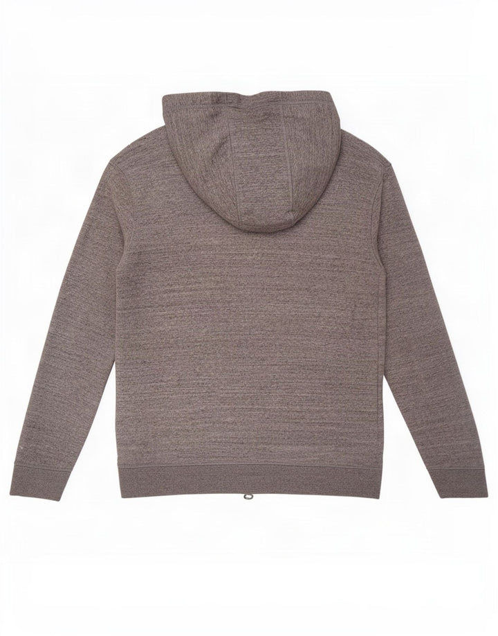 Jack Wills Herren-Kapuzenpullover mit Reißverschluss, mittelgrau gesprenkelte Baumwolle