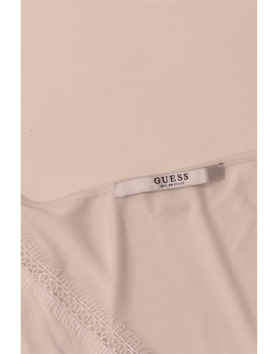 Guess Ärmelloses Damen-Blusenoberteil UK 12 Mittelweiß