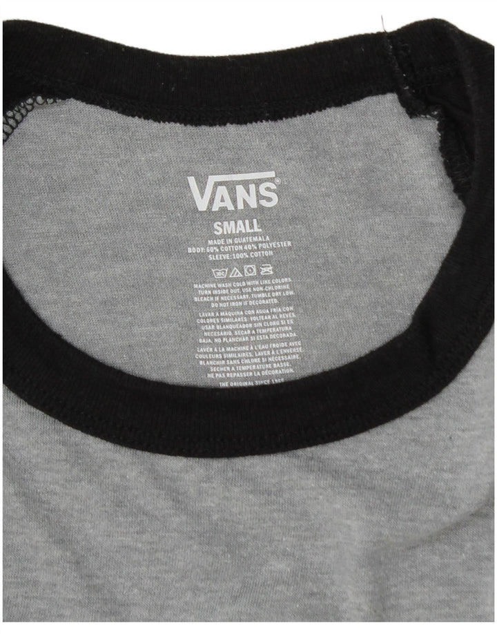 Vans Herren-Grafikoberteil, 3/4-Ärmel, klein, graue Baumwolle