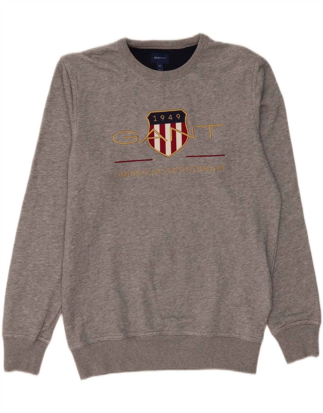 Gant Herren-Sweatshirt mit Grafik, mittelgraue Baumwolle