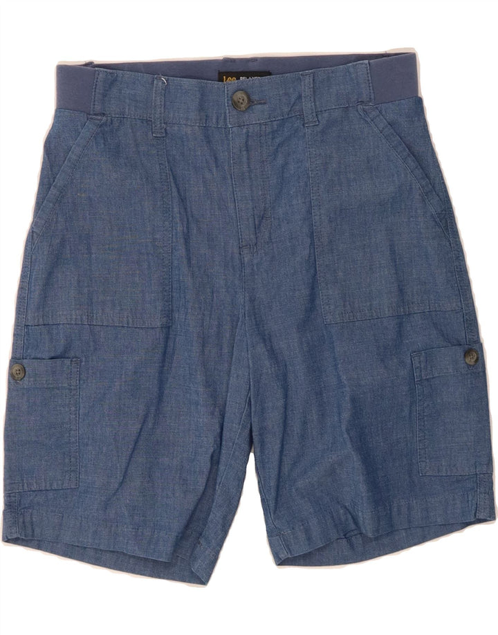 LEE Womens Mid Rise Relaxed Fit Cargo Shorts US 4 Small W28  Navy Blue Vintage Lee and Second-Hand Lee from Messina Hembry 