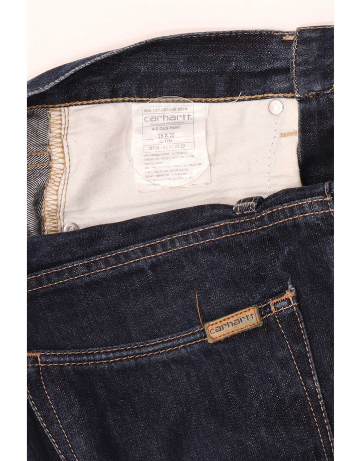 Carhartt Herren Slim Jeans W28 L32 Marineblau Baumwolle