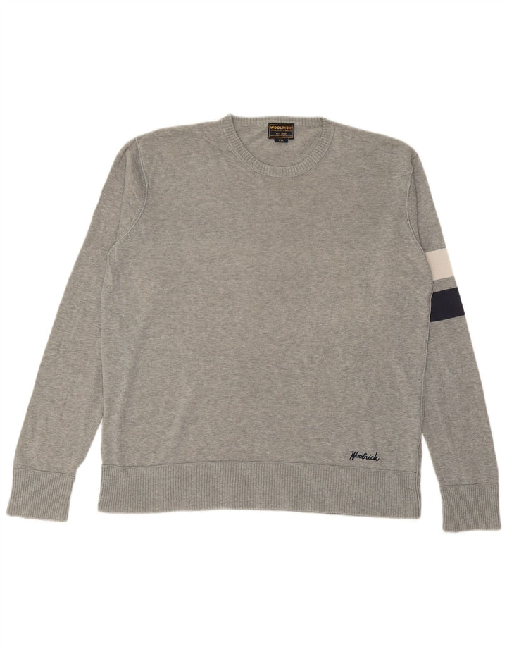 WOOLRICH Herren-Pullover mit Rundhalsausschnitt, 2XL, Grau