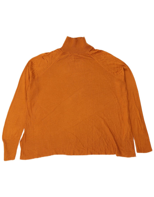 Zara Damen-Pullover mit Rollkragen, übergroß, Größe 40, Braun, Viskose
